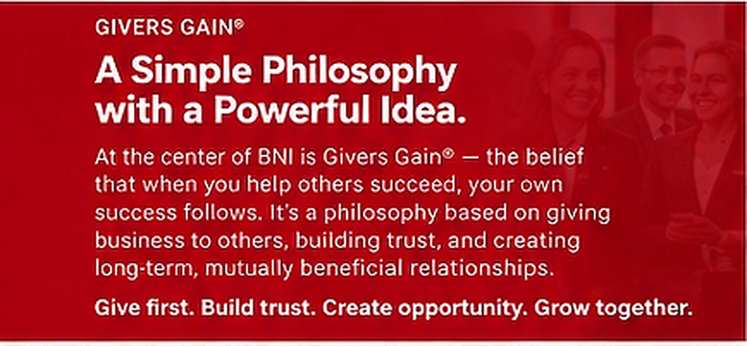 Givers Gain — A Simple Philosophy with a Powerful Idea. Give first. Build trust. Create opportunity. Grow together.